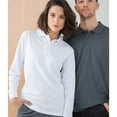 thumbnail image 3 of Henbury Adults  Long Sleeve Coolplus Piqu Polo Shirt, 3 of 3