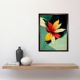 thumbnail image 2 of Abstract Flowers Teal Red Yellow Art Print Framed Poster Wall Decor 12x16 inch, 2 of 5
