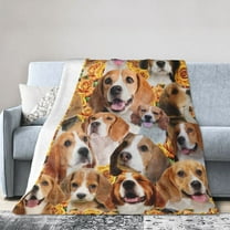 Beagle Dog Blanket Gifts For Kids Adults - Lightweight Throw Blanket For Bedroom Living Room Decor Soft Fuzzy Fleece Cozy Plush Bed Couch 80"X60"