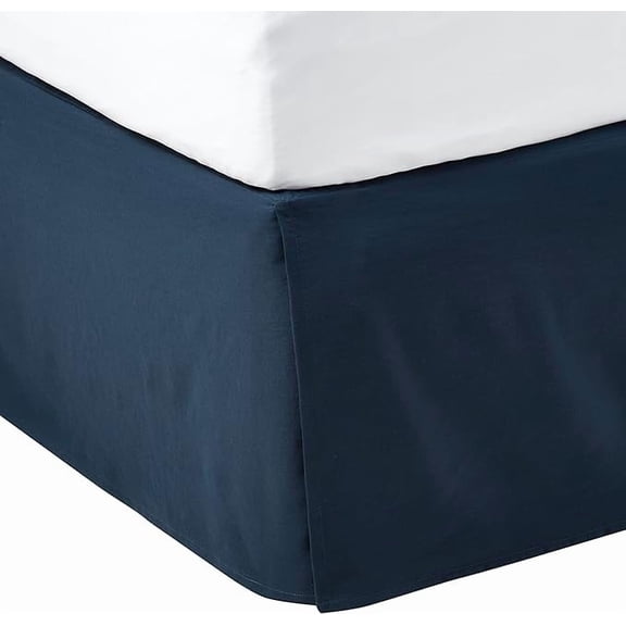 Nvzi Bed Skirt,Queen Bed Skirt 60x80 Drop14inch 1pc Lightweight Pleated Bed Skirt–Ideal Skirt for Bed,Suitable for Bedroom,Home, Soft Polyester Bed Skirt in Blue for Bedding Decoration