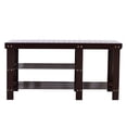 thumbnail image 4 of Hassch 3-Tier Bamboo Shoe Rack Bench with Boots Compartment, Multi-Functional Entryway Stool & Organizer, 35.43"L x 11.02"W x 17.72"H, Coffee, 4 of 7