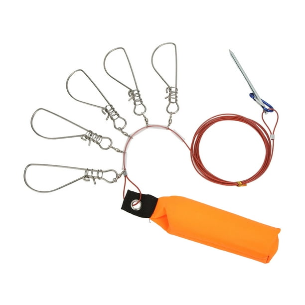 Fish Stringer Kit, Reduce Twisting Portable Fishing Lock Buckle