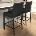 thumbnail image 2 of Amisco Perry Plus 26" Counter Stool - Black Faux Leather/Black Metal, 2 of 9