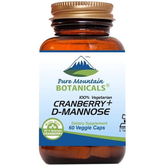 Cranberry D Mannose Capsules 1000mg Kosher Vegan with Cranberry Concentrate