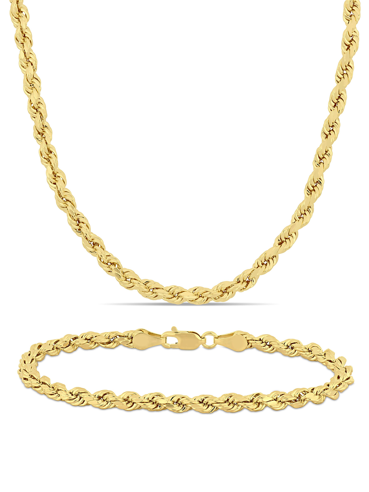 Miabella 10k Yellow Gold 3MM Rope Chain 