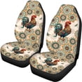 thumbnail image 5 of Pzuqiu Rooster Mandala Pattern Car Seat Covers 3 Pack Front and Rear Seat Cover Set Lightweight Accessories Suitable for Cars Sedans, 5 of 10