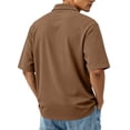 thumbnail image 4 of Breathable Shirt for men with Polo Collar and Button Front, Lightweight Breathable Shirt for Summer Office Days Business Casuals Golf Outings DinnerDaily Commutes Work Wear Coffee XXL, 4 of 8
