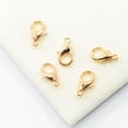 thumbnail image 3 of 50 Piezas Cierres Garra Langosta Metal - Chapado en material de oro y material - 6x12 Mm BLESIY  Corchetes de langosta, 3 of 8