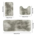 thumbnail image 6 of Mixed Color Bath Mats 3 Set Large Size Winter Bathroom Rugs for 3 Pcs Toilet Mats Soft Water Absorption Non Slide Thick Washable Easiler To Dry Dark, New, Style-hd-342, Gray, 6 of 8