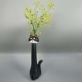 thumbnail image 4 of Handcrafted Quirky Cat Vase, Whimsical Cat Flower Vase, Funny Kitty Planter for Desk, Shelf, Boho Home Decor, Unique Gift for Cats Lovers C, 4 of 9