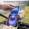 thumbnail image 5 of Marsrider 3rd Gen Shockproof Bike Phone Holder, Anti Vibration Motorcycle Phone Mount with Secure Lock, Universal Handlebar Mount for E-Bike, Electric Scooter, Bicycle, ATV, Fits 4.7-7 Inch Phones, 5 of 10