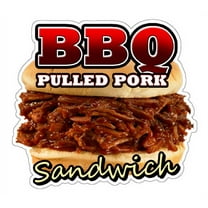 BBQ PULLED PORK SANDWICH Concession Decal restaurant