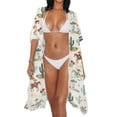 thumbnail image 3 of HELLHERO High Quality Fabrics Bathing Suit Cover Up for Hawaii Casual Loose Free Size Long Kimono Swimsuit Cover Up Western Cowboy, 3 of 6
