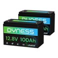 thumbnail image 1 of Batería Dyness 12V 100Ah LiFePO4, paquete de 2, BMS para RV y solar, 1 of 9