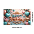 thumbnail image 5 of Floral Design Birthday Banner Heart Shape Pastel Colors for Birthday Party Celebration Decoration, 5 of 5