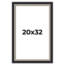 20x32 Frame Black Real Wood Picture Frame Width 2.25 Inches | Interior Frame Depth 0.5 Inches |