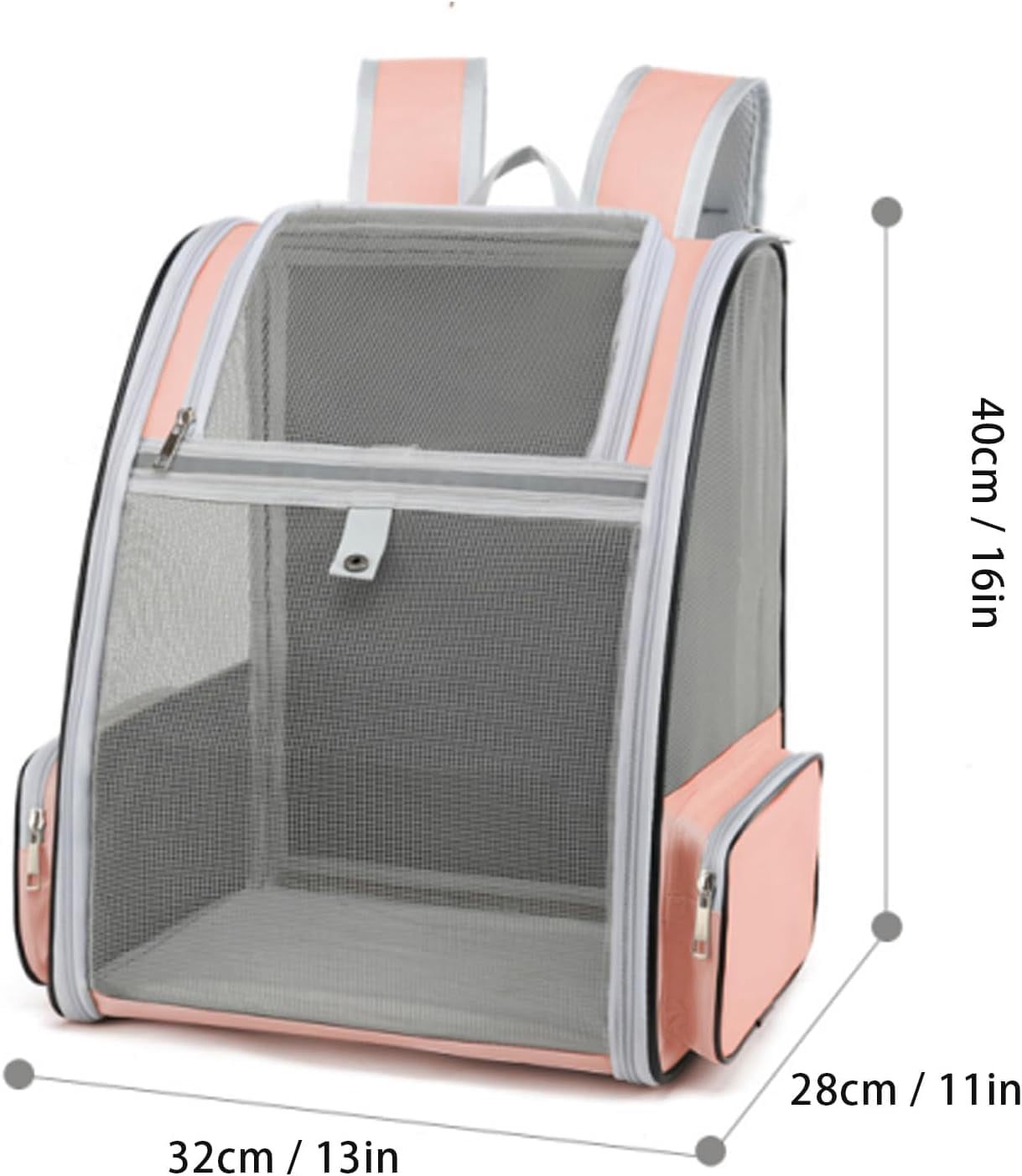Anvet Pet Backpack Carrier for Small Cats Dogs Designed for Travel, Hiking & Outdoor Use (Light Gray)