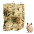 thumbnail image 6 of Bunny Grass Mat Small Animal Chew Toys Woven Bed Mat Rabbit Bedding Play Toy for Rabbits Chinchilla Hamsters Gerbils Groundhog- 6PCS Style F, 6 of 9