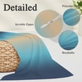 thumbnail image 3 of Blue Teal Ombre Throw Pillow Covers, Modern Yellow Gradient Farmhouse Art Soft Breathable Pillow Cases with Invisible Zipper for Sleeping, Small Pillowcases for Couch Bed Sofa Chair 16x24 Inches, 3 of 9