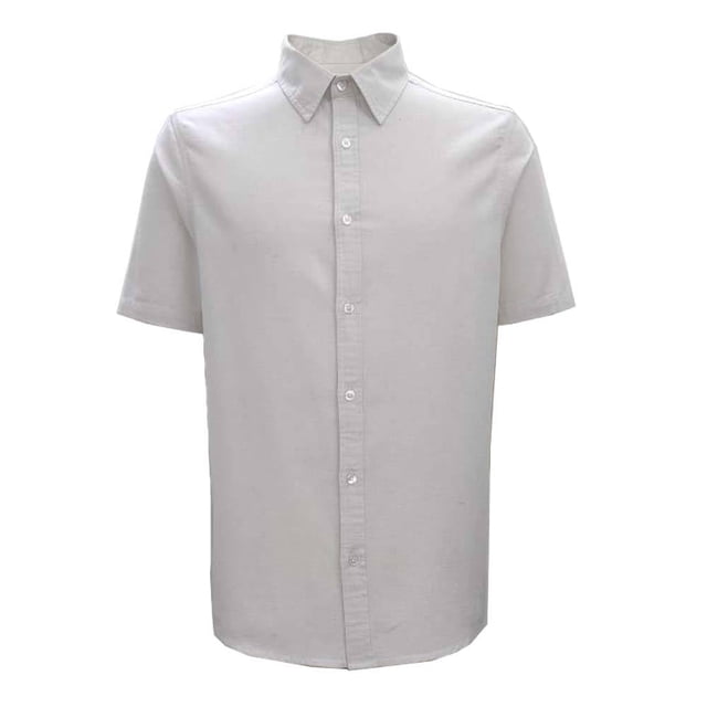 Camisa George Para Hombre Manga Corta Tipo Lino Talla EG Verde Olivo Opaco
