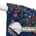 thumbnail image 4 of Blue Christmas Snowman Swag Valances for Windows 2 Pack, Kitchen Window Curtains 36 Inch Length, Xmas Snowflake Elk Tree Balls Privacy Swag Curtains for Living Room/Bathroom with Rod Pocket 36"x36", 4 of 8