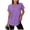 Purple, variant on Workout Tops for Women Short Sleeve V Neck Hem Split Athletic Tops Loose Fitted Outdoor Running Tee Shirts