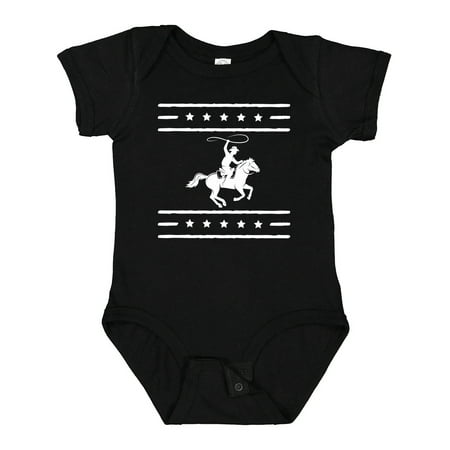 

Inktastic Cowboy Silhouette Team Roping Rodeo Gift Baby Boy or Baby Girl Bodysuit
