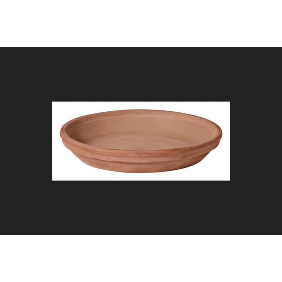 Platillo para plantas Deroma, rico en arcilla chocolatada, 12,2 x 1,6 cm