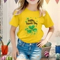 thumbnail image 2 of YM Kids St Patricks Day Shirt St Patricks Day Themed T Shirt 3/4 Sleeve Shamrock Four Leaf Clover Comfortable Casual Top Boys Sweatshirts Tops for Teen Girls, 2 of 6