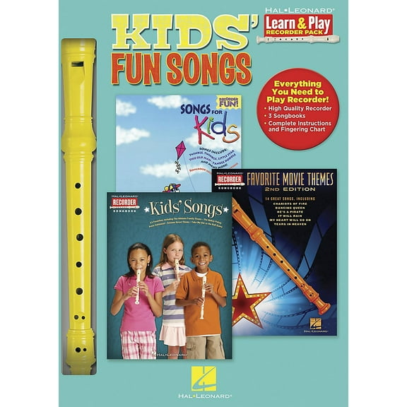 Hal Leonard Kids' Fun Songs Learn & Play 3-Book & Recorder Pack