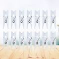 thumbnail image 3 of IBASETOY 100pcs Clothes Pin Photo Display Mini Wooden Photo Clips White for Craft Projects Office Use, 3 of 6