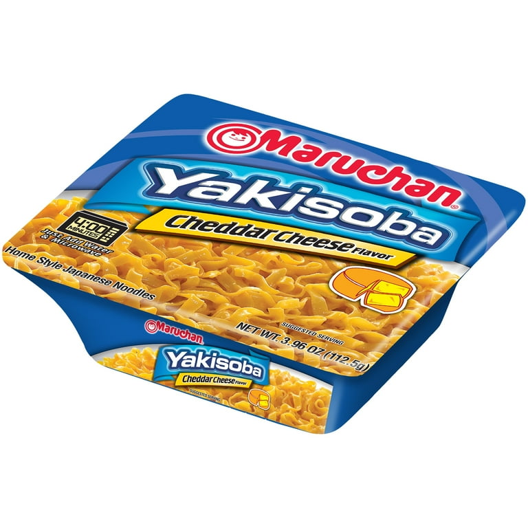 Maruchan Yakisoba Cheddar Flavor Noodles, 3.96 Ounces Pack of 4
