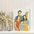thumbnail image 2 of Qisvanset Family Portrait Abstract Canvas Wall Art 15.75x11.81 Inches, 2 of 8
