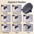 thumbnail image 4 of Juego de grifos de ducha SUBEIXI, negro mate, 2 manijas y 8 modos, 4 of 8