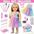 thumbnail image 6 of K.T. Fancy 15 Pieces American 18 Inches Doll Oufit and Makeup Accessories (Doll NOT Included), 6 of 7