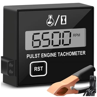 Small engine tachometer, digital tachometer, tachometer reset