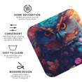 thumbnail image 4 of Pofeuu Colorful Feather Owl Print Leather Coasters Set of 6, Round Cups Mugs Mat Pad for Home Kitchen Heat Resistant Drink Coasters,Square, 4 of 7