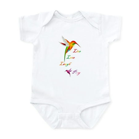 

CafePress - Hummingbird Live Love Laugh P Infant Bodysuit - Baby Light Bodysuit Size Newborn - 24 Months