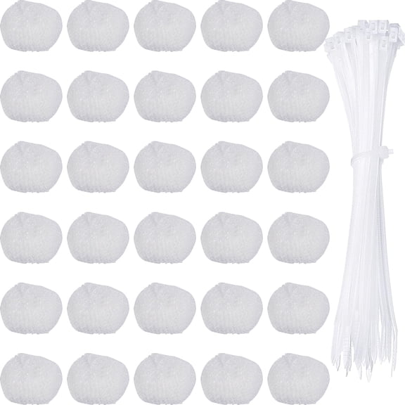 AEVXKHI 30 Pack Nylon Lint Traps, Washing Machine Hose Nylon Lint Catcher, Washer Hose Filter with 30 Pack Cable Ties for Laundry Sink Drain