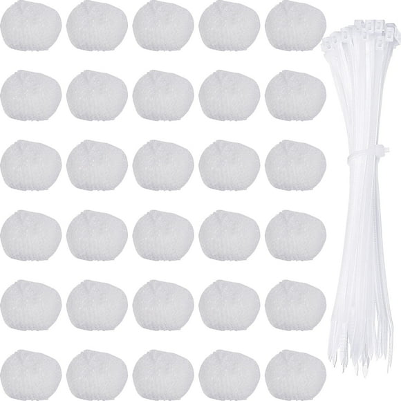 30PCS Nylon Washer Lint Catcher, Washing Machine Lint Traps, Laundry Mesh Washer Hose Filter, Washer Hose Lint Trap with 30 Cable Ties Prevent Drain Clogging for Washing Machine Sink Bathtub