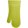 Silicone Kitchen Oven Mitt with Quilted Cotton Liner, Green