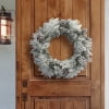 thumbnail image 2 of 24 in Flocked Berkshire Spruce Wreath 56 Tips Pine Cones, 2 of 4