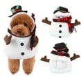 thumbnail image 1 of Disfraz de muñeco de nieve para mascotas, disfraz divertido para perros y gatos, disfraz vertical para mascotas MFZFUKR BST3000709-3, 1 of 6