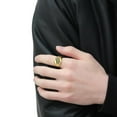 thumbnail image 5 of Gold Hexagon Womens Ring 316L Stainless Steel Anillo Color Oro Para Mujer Acero Inoxidable, 5 of 5