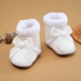 thumbnail image 5 of 0-18M Baby Girls Bow Snow Boots Non Slip Soft Sole Toddler First Walker Winter Warm Crib Shoes, 5 of 8