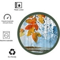 thumbnail image 5 of Small Stall 36"x72" Watercolor Ink Tree Leaves Branch Shower Curtain Set with Hooks,Orange and Blue Abstract Landscape with Grass Bathroom Curtain, Waterproof Bath Curtain, 5 of 6