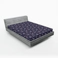 thumbnail image 2 of Ambesonne Marine Fitted Sheet, Caretta Caretta Print Corals, Full Size, Dark Indigo and Plum, 2 of 5