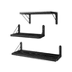 thumbnail image 1 of Repisas Flotantes Madera Modernas Estantes Baño Topon 3pcs Malubero Negro, 1 of 5
