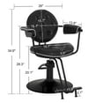 thumbnail image 4 of BarberPub Hydraulic Salon Chair, Swivel Barber Chair, Faux Leather, 4 of 8