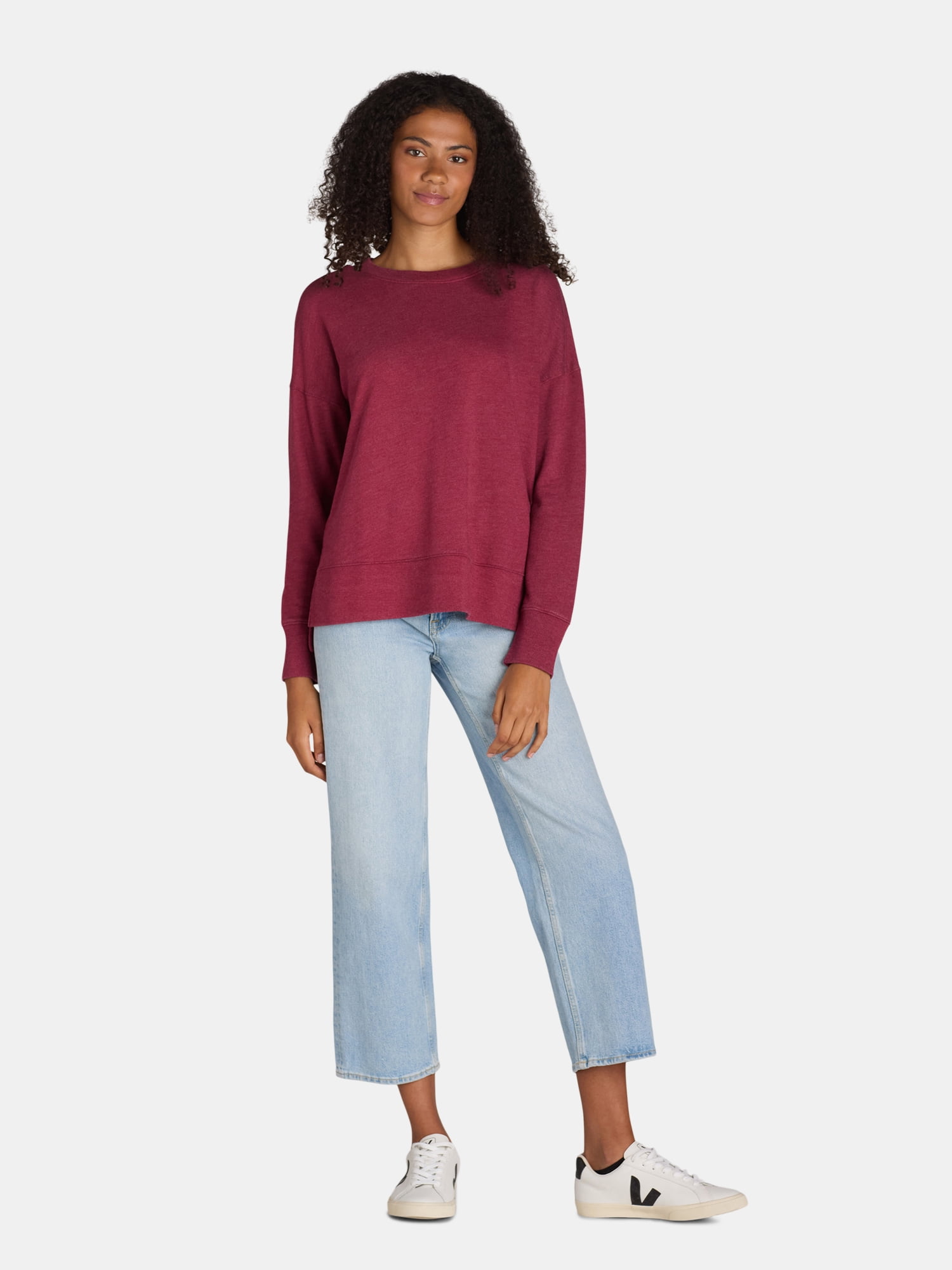 Walmart time and tru crew neck sweatshirt hotsell